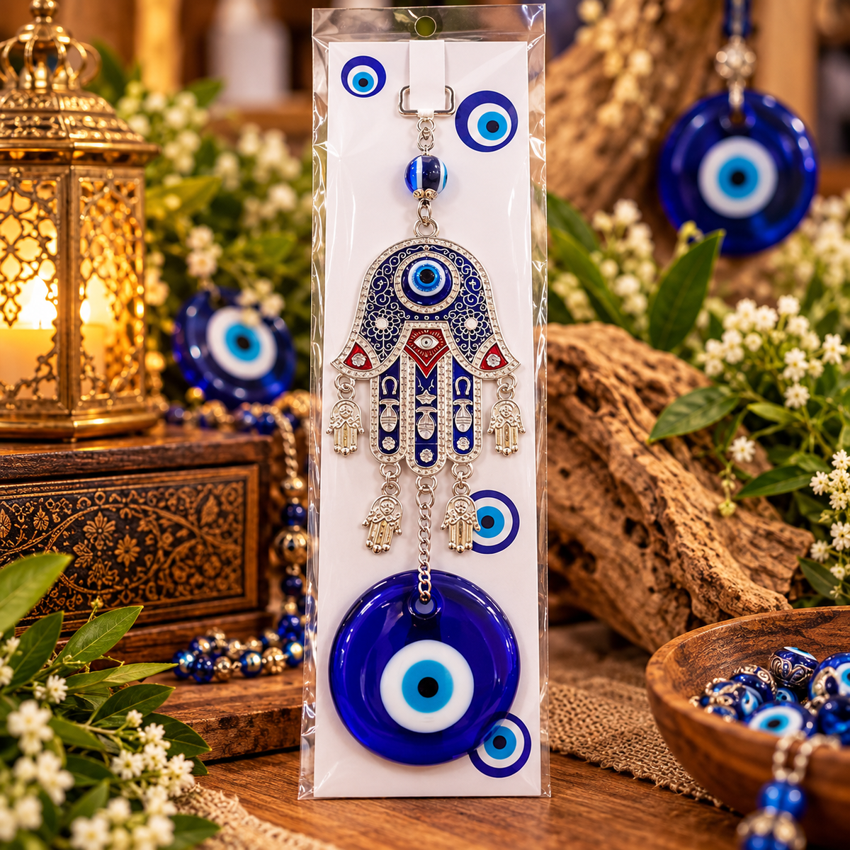 Mano de Fátima con Ojo Turco – Colgante de Protección 🧿