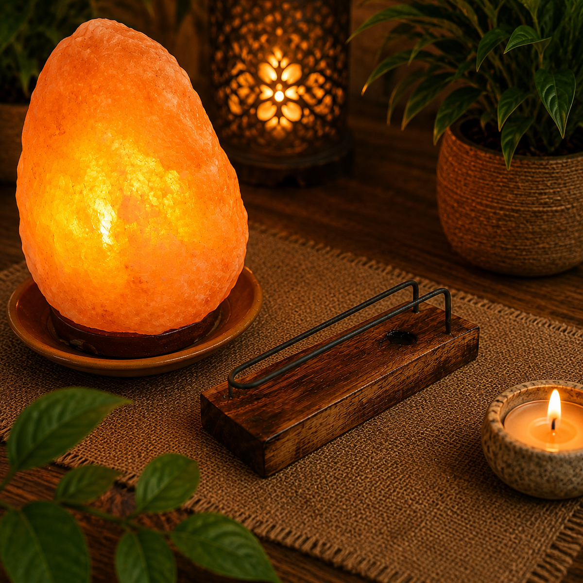 PORTA INCIENSO CON SOPORTE PARA PALO SANTO